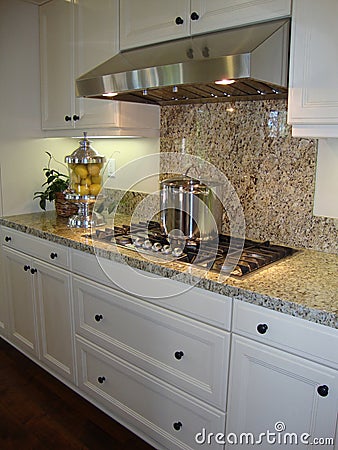 Granite Counters in Kitchen Stock Photo