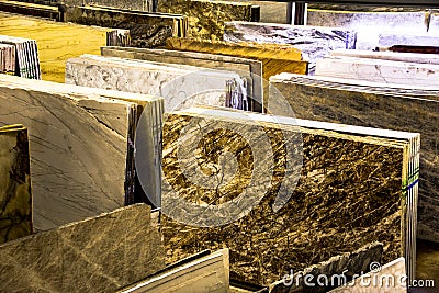 Granite countertop slabs Stock Photo