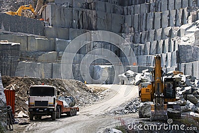 Granite quarry Stock Photo