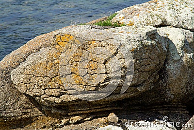 Granite rock showing signs of exfoliation Stock Photo