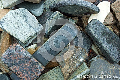 Of the granite slabs Stock Photo