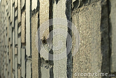 Granite wall texture. Stonework. Details of urban architecture Stock Photo