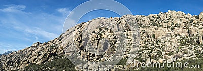 Granitic rock formations in La Pedriza Stock Photo