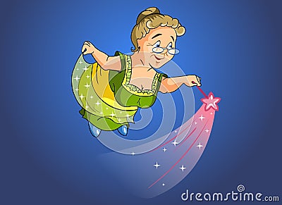 Granny fairy Cartoon Illustration