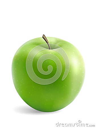 Granny Smith Apple Vector Illustration