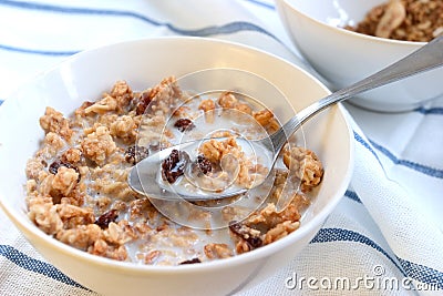 Granola Bowl Stock Photo