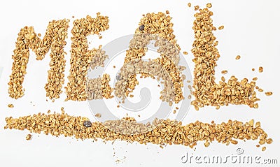 Granola cereal on white backgroung Stock Photo