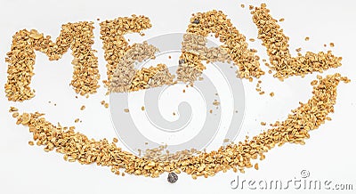 Granola cereal on white backgroung Stock Photo