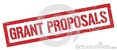 GRANT PROPOSALS red grungy rectangle stamp Stock Photo