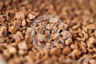 Granules of instant coffee Stock Photo