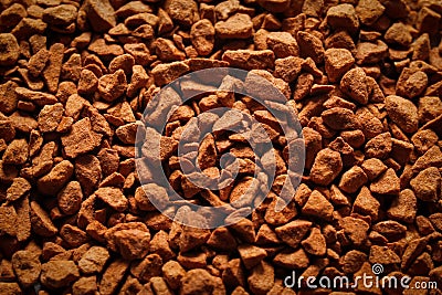 Granules of instant coffee texture background Stock Photo