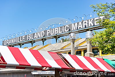 Granville Island Public Market the place to pick up fruit, vegetables and that tasty treat Editorial Stock Photo