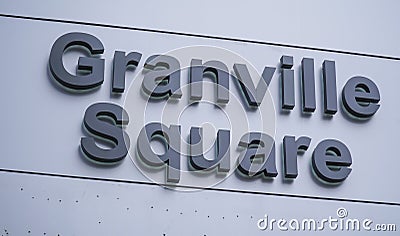 Granville Square in Vancouver - VANCOUVER - CANADA - APRIL 12, 2017 Editorial Stock Photo