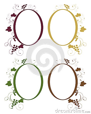 Grape frames Vector Illustration