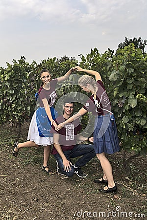 Grape harvest celebration Editorial Stock Photo