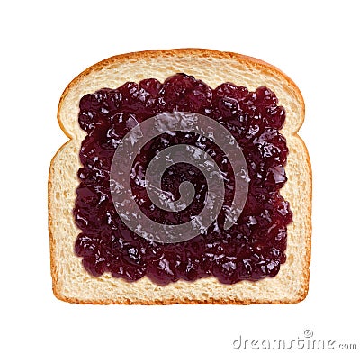 Grape Jelly on Bread Stock Photo