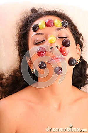 Grape mask Stock Photo