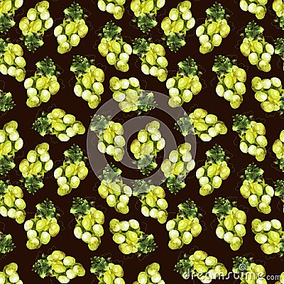 Grape green pattern Stock Photo