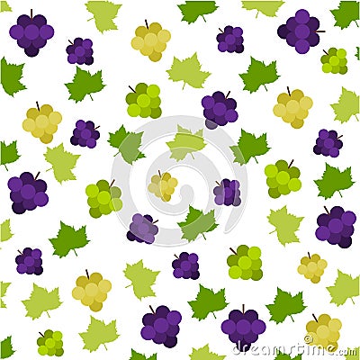 Grape pattern Vector Illustration