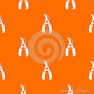 Grape scissors pattern vector orange Vector Illustration