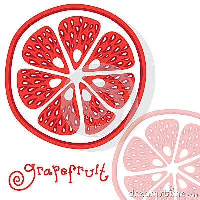 Grapefruit citrus fruits vector Vector Illustration