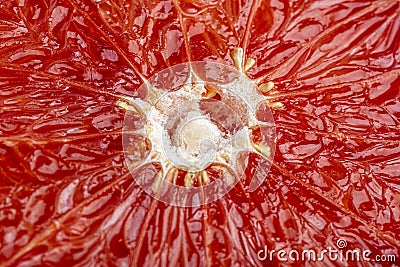 Grapefruit close up. Texture and pattern of juicy pulp of grapefruit and citruses. Macro shot of fruit Stock Photo