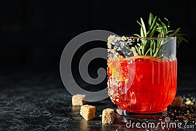 Grapefruit cocktail, alcohol or non alcoholic drink for party, space for text Stock Photo