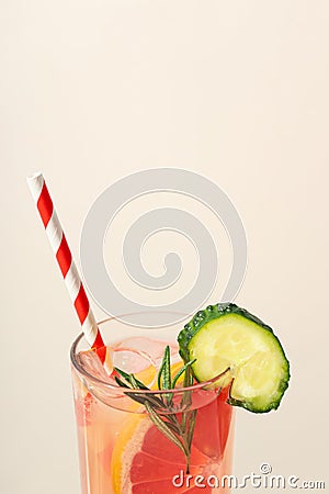 Grapefruit cocktail, alcohol or non alcoholic drink for party, space for text Stock Photo