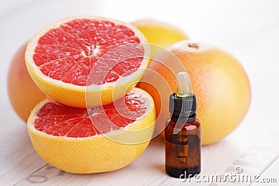 Grapefruit essential oil Stock Photo