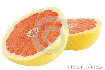 Grapefruit halves Stock Photo