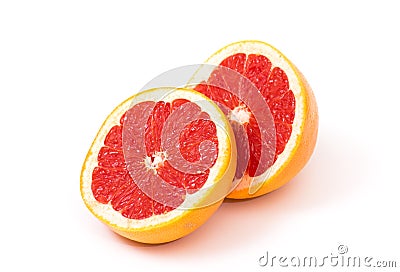 Grapefruit Halves Stock Photo