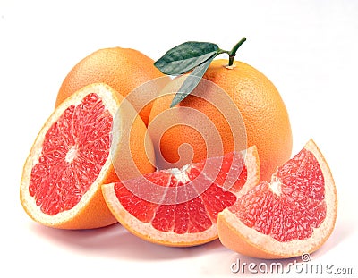 Grapefruit with segments Stock Photo