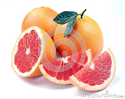 Grapefruit with segments Stock Photo