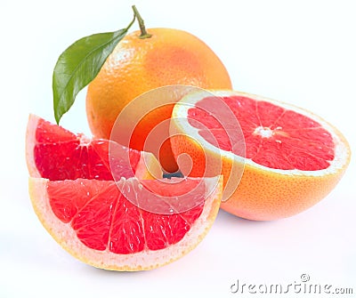 Grapefruit with segments Stock Photo