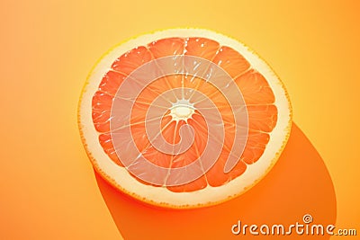 Grapefruit vitamin half juicy fruit food organic fresh slice orange summer ripe healthy background Stock Photo