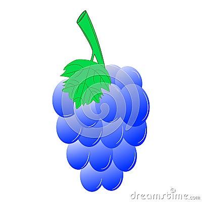 Grape vector cartoon blue Vector Illustration