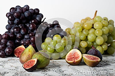 Grapes and figs Stock Photo