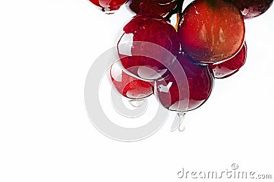 Grapes with grapeseed oil Stock Photo