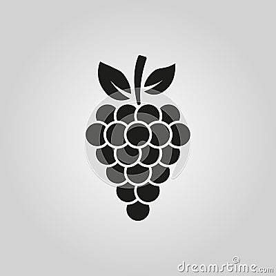 The grapes icon. Grape symbol. UI. Web. Logo. Sign. Flat design. App. Stock Vector Illustration
