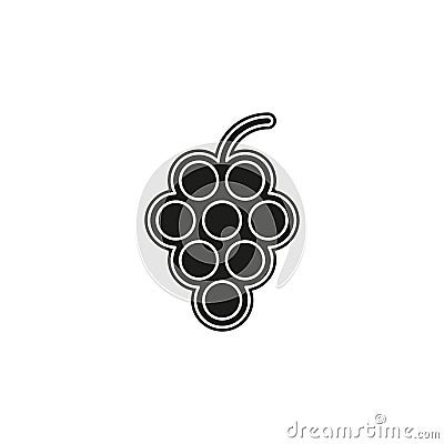 grapes icon, vector fruit illustration, nature wine Cartoon Illustration