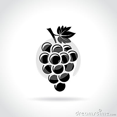 Grapes icon on white background Vector Illustration