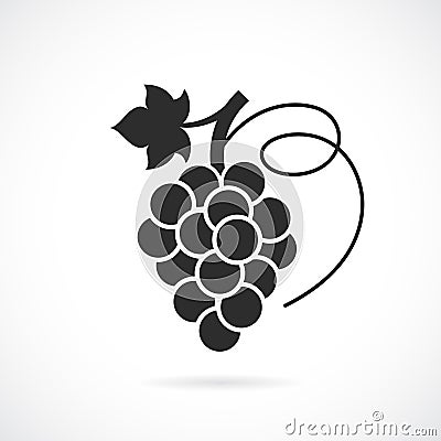 Grapes vector icon Vector Illustration