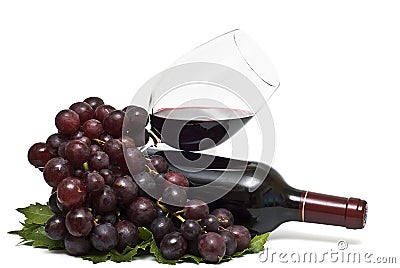 Grapes and wine Stock Photo