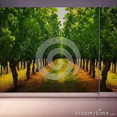 Grapevines isolated on transparent background - Generative AI Stock Photo
