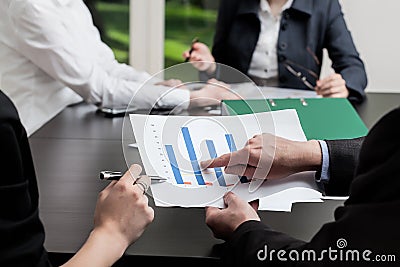 Graph analysis Stock Photo