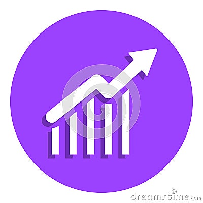 Graph badge icon. Simple glyph, flat vector of web icons for ui and ux, website or mobile application Stock Photo