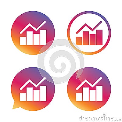 Graph chart sign icon. Diagram symbol. Stock Photo