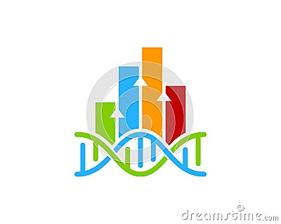 Graph Dna Logo Icon Design Vector Illustration