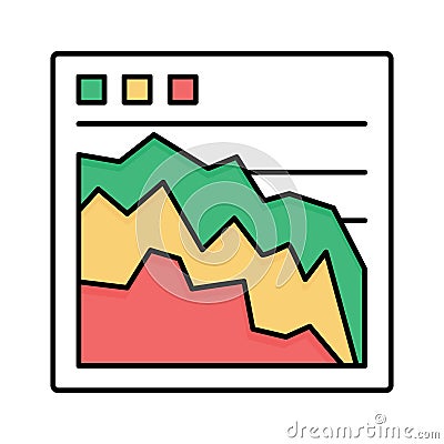 Graph fill vector icon which can easily modify or edit Vector Illustration