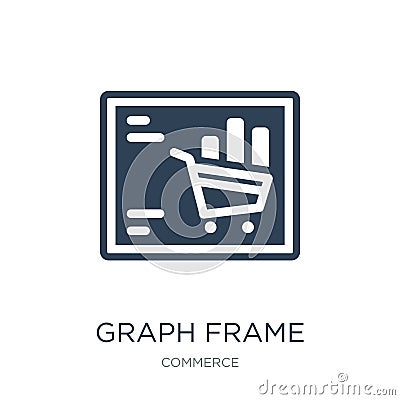 graph frame icon in trendy design style. graph frame icon isolated on white background. graph frame vector icon simple and modern Vector Illustration